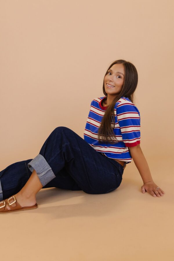 THE LYRA ROLL UP BARREL JEANS IN DARK DENIM - Image 2