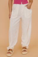 THE TRISTEN BARREL PANTS IN OATMEAL