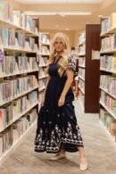 THE MIDNIGHT EMBROIDERED MAXI DRESS IN NAVY