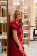 THE SHANIA TIE FRONT MAXI DRESS IN RED