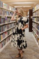 THE MICHELLE MIDI DRESS IN BLACK