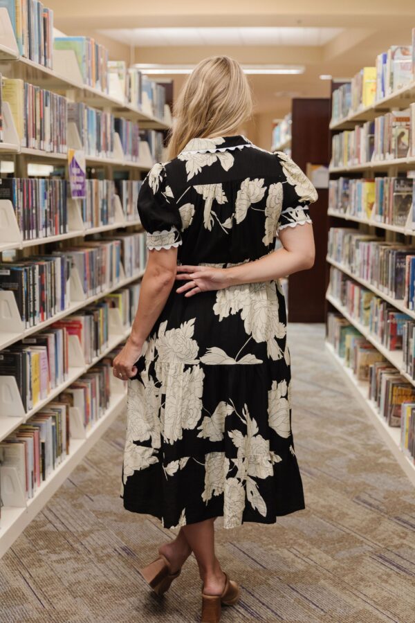 THE MICHELLE MIDI DRESS IN BLACK - Image 7
