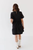 THE LORI MINERAL WASHED DENIM DRESS IN BLACK