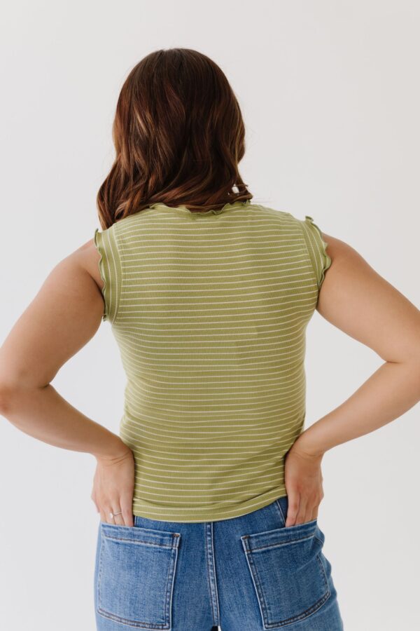 THE ALEXIS FRILL TANK IN GREEN - Image 3