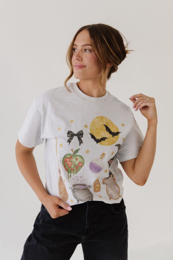 THE HALLOWEEN SPOOKY COLLAGE TEE GRAY - Image 2