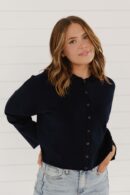 THE MATTI BUTTON DOWN CARDIGAN IN NAVY