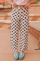 THE SALLIE POLKA DOT PANTS IN BLACK