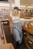 THE MAVIS GINGHAM MAXI SKIRT IN NAVY