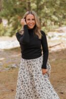 THE RICKIE RUCHED TURTLE NECK IN BLACK