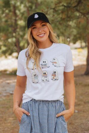 THE READING GHOSTS TEE IN WHITE