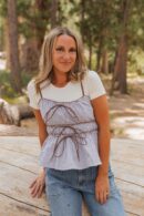 THE BETHANN TIE FRONT CAMI IN LAVENDER