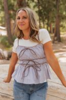 THE BETHANN TIE FRONT CAMI IN LAVENDER