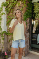 THE DENICE TIE SHORTS IN MEDIUM DENIM