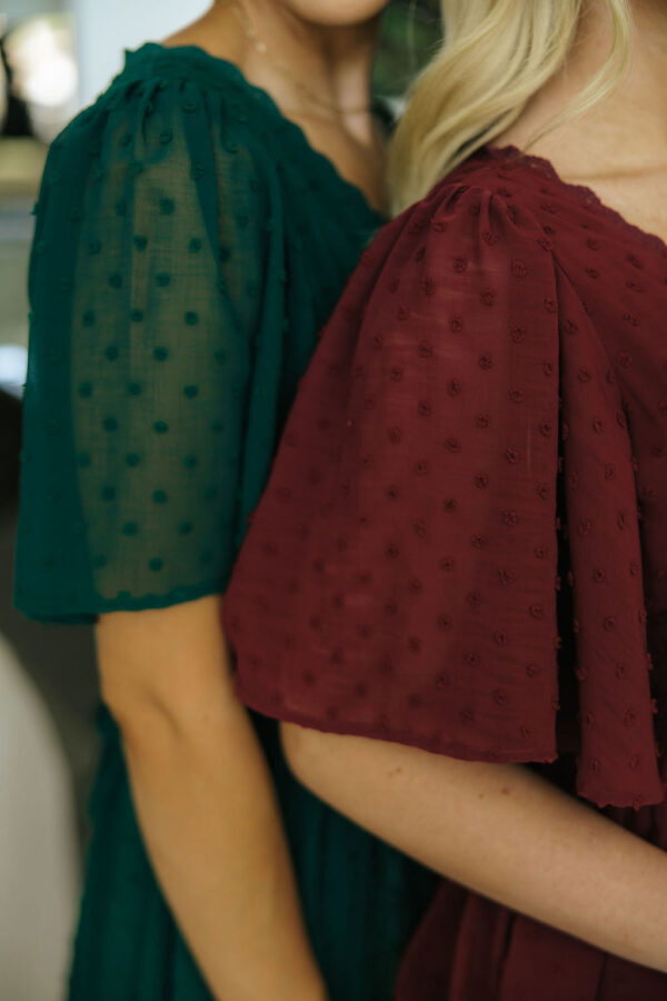 THE SERAFINA MAXI DRESS IN BURGUNDY - Image 6