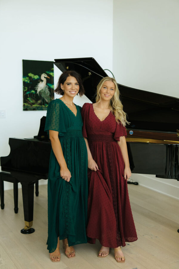THE SERAFINA MAXI DRESS IN BURGUNDY - Image 7