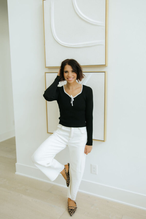 THE ABBA RIBBED LONG SLEEVE IN BLACK - Image 2