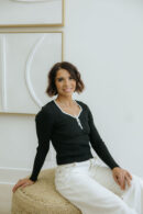 THE ABBA RIBBED LONG SLEEVE IN BLACK